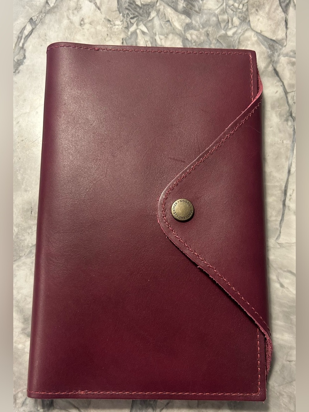 Portland Leather Goods Notebook Cover - Burgundy